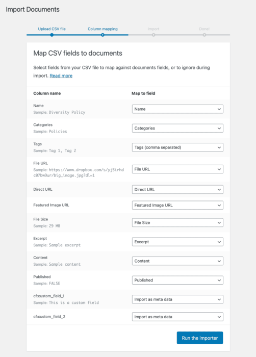 3. Adding and importing documents