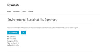 Single document page 1 column layout