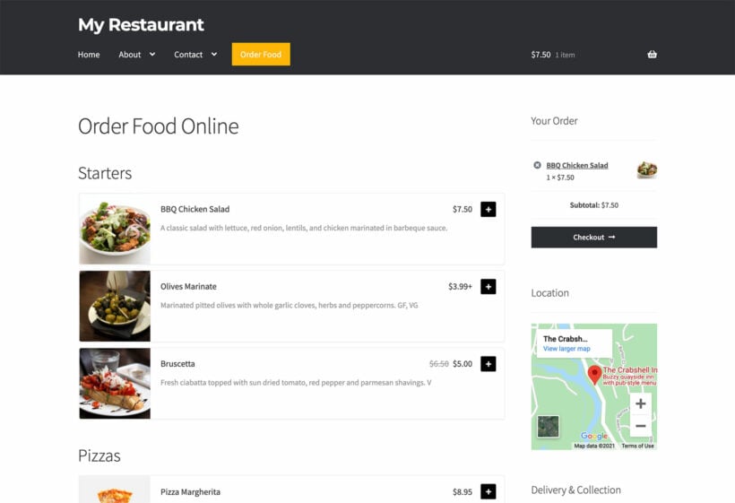 How to add a map of your restaurant location