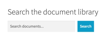 Document Library Pro standalone search box
