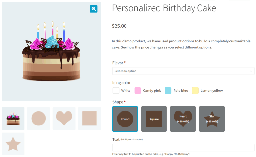 WooCommerce Product Options color swatches