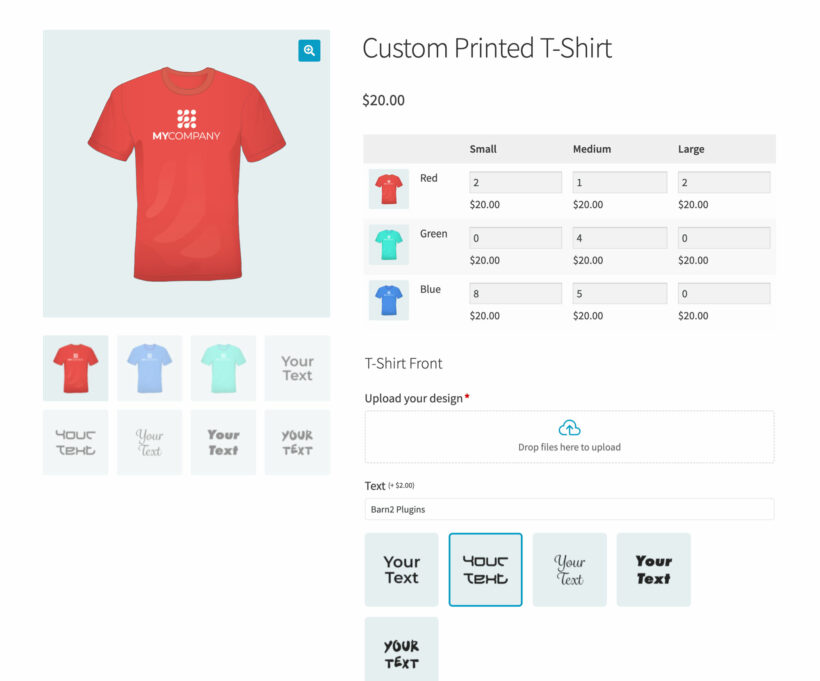 Add extra product options to WooCommerce Bulk Variations plugin