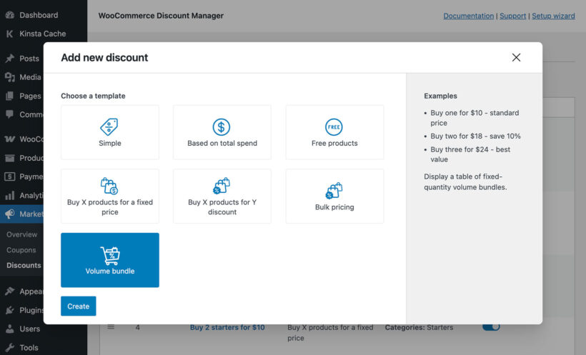 WooCommerce volume bundle discount plugin