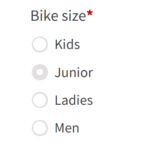 woocommerce product options - radio default style