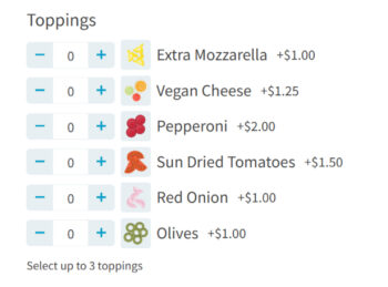 woocommerce product options - checkbox quantity