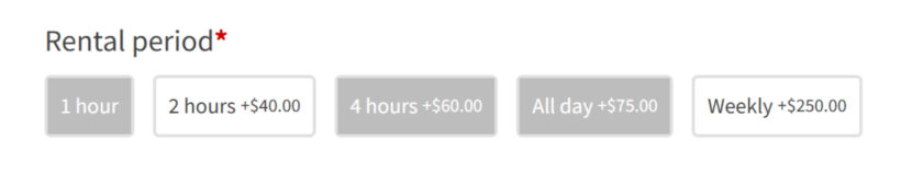 woocommerce product options - text labels