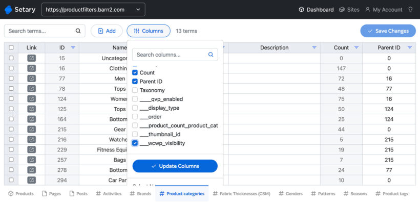 Bulk protect WooCommerce categories with Setary