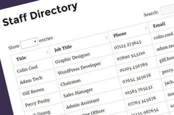 WordPress posts table with custom post types