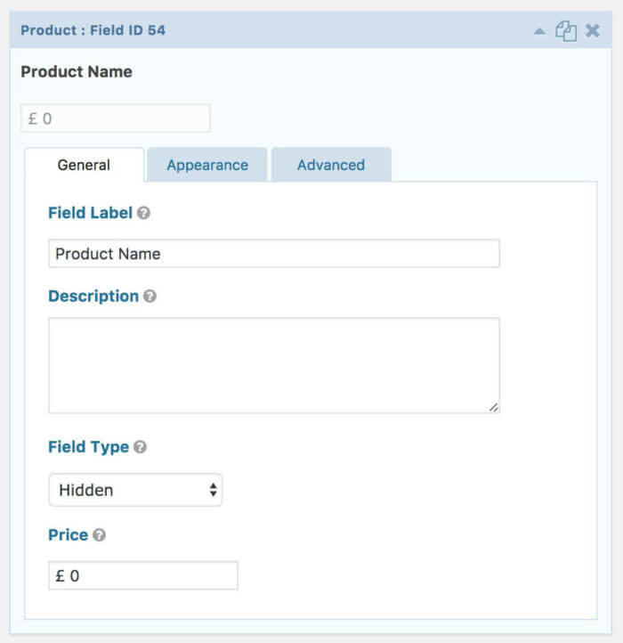 Adding a hidden product field with a price to the quote calculator form