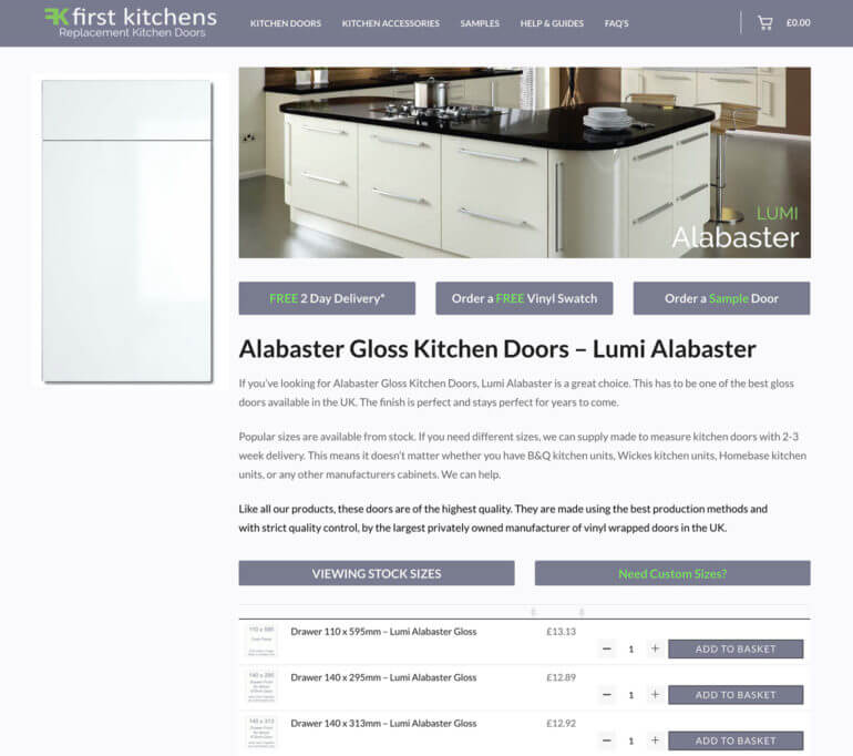 WooCommerce kitchen website