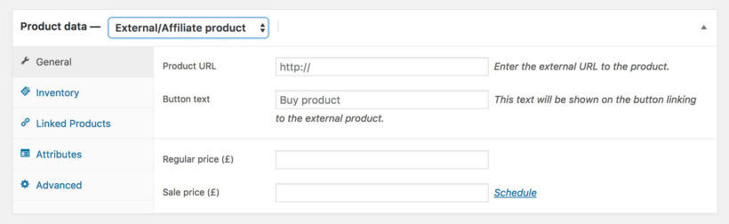 WooCommerce affiliate product