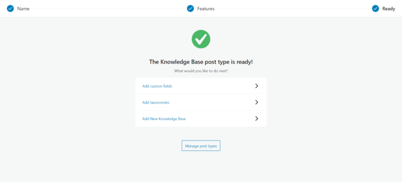 knowledge base custom post type