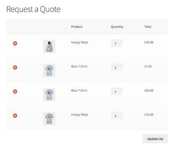 WooCommerce Request a Quote Plugin