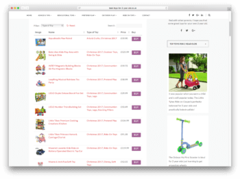 WooCommerce Amazon affiliates product table