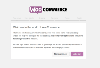 Setup WooCommerce