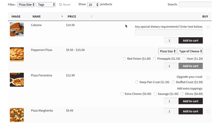 WooCommerce Product Table Add-Ons Plugin