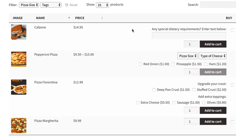 WooCommerce Product Table Add-Ons Plugin
