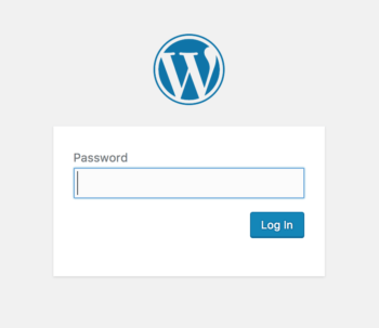 WordPress passordbeskytte.