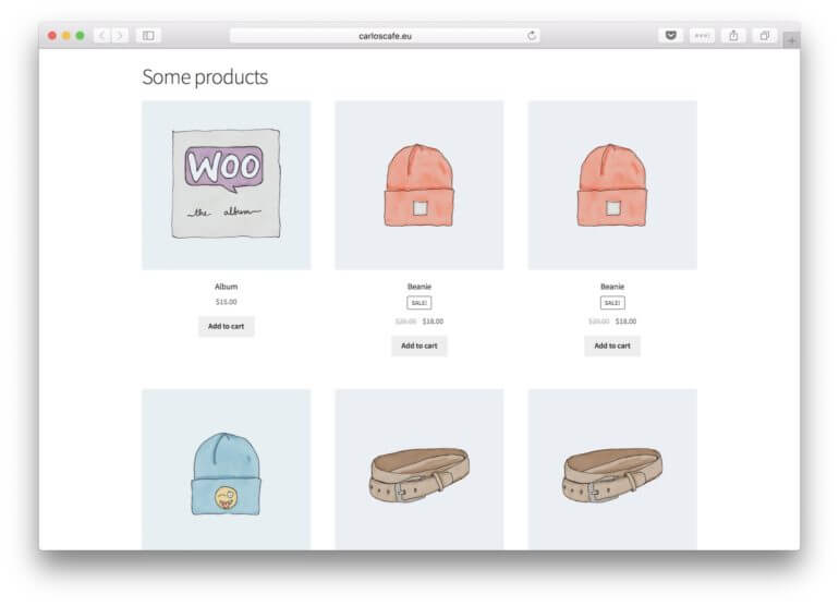 WooCommerce default grid