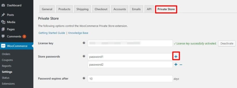 how to password protect a woocommerce shop