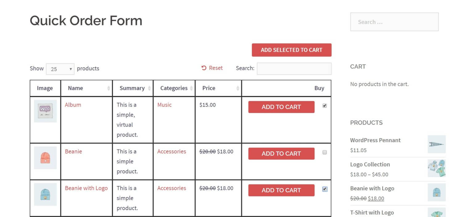 Effortlessly Place Orders with a WooCommerce Quick Order Form