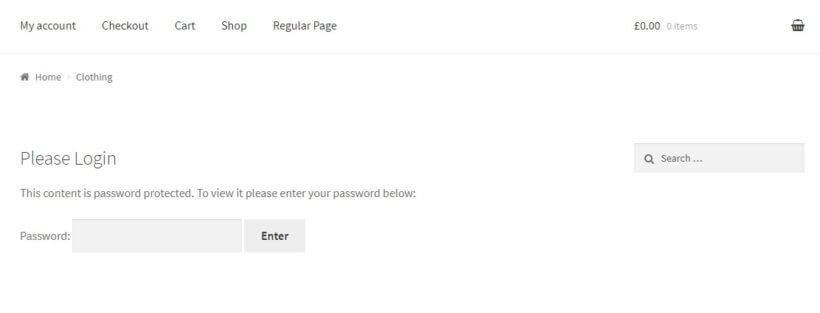 more password protection settings