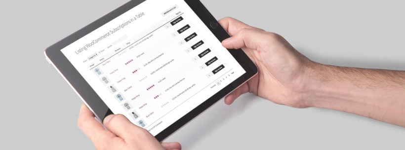 WooCommerce Subscriptions Product Table