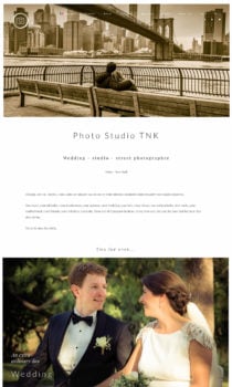 WooCommerce photography website homepage