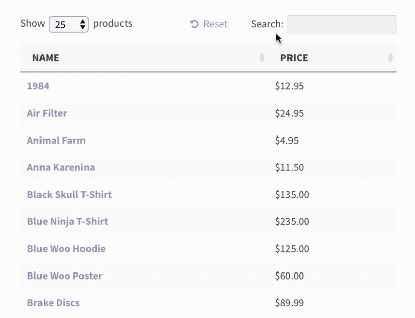 List Product Prices Using WooCommerce Pricing Table Plugin