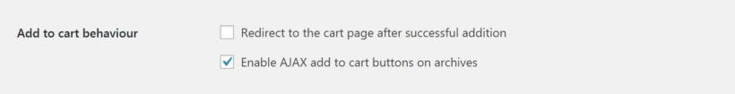 The WooCommerce Add to Cart settings.