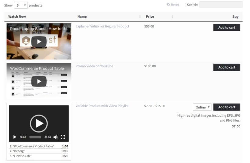 woocommerce video gallery plugin example