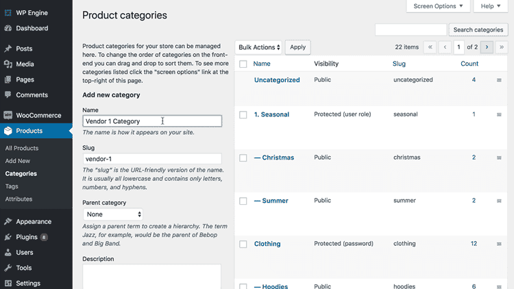 WooCommerce restrict category by user