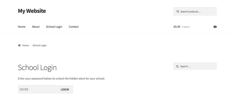 WooCommerce school private login plugin