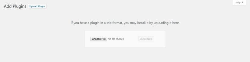 Uploading a new plugin to WordPress.