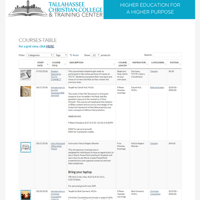 Tallahassee College_featured image (1) Tallahassee Christian College and Training Center