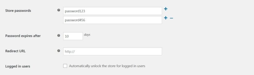 Adding passwords to WooCommerce Private Store.