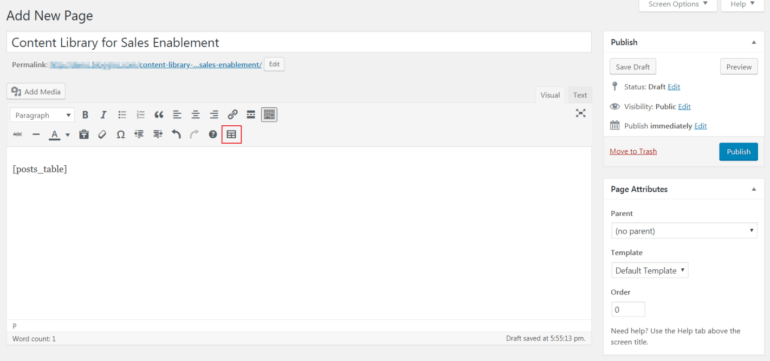 Insert shortcode icon in WordPress text editor's toolbar.