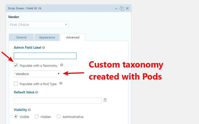 Add custom taxonomy for vendor