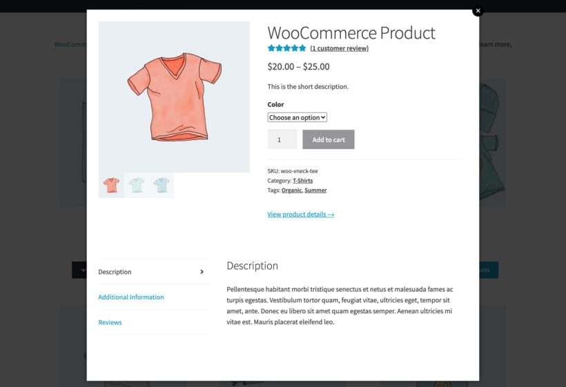 WooCommerce Quick View Lightbox with Product Variations