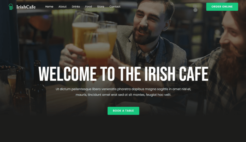 WordPress restaurant theme Astra