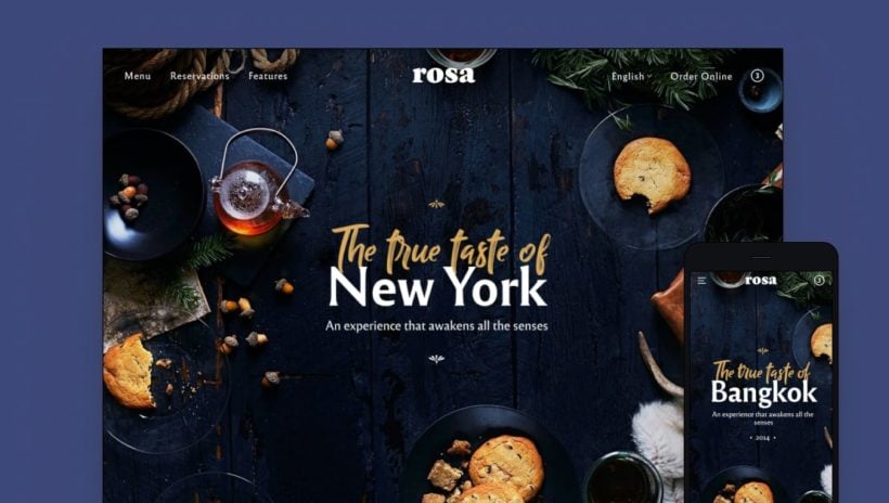 Rosa 2 WordPress restaurant theme