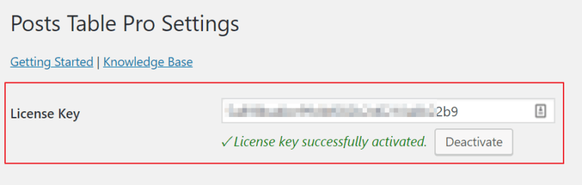 Posts Table Pro license key