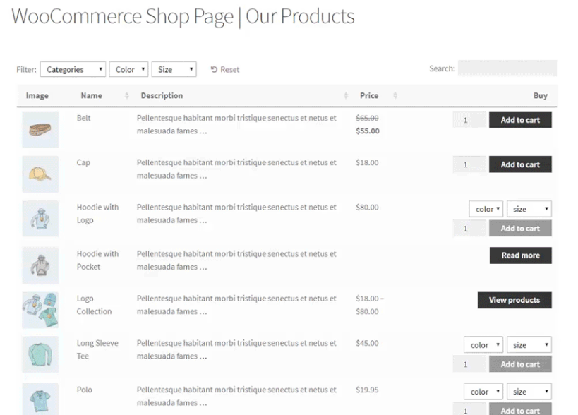 Products – Page the Shop