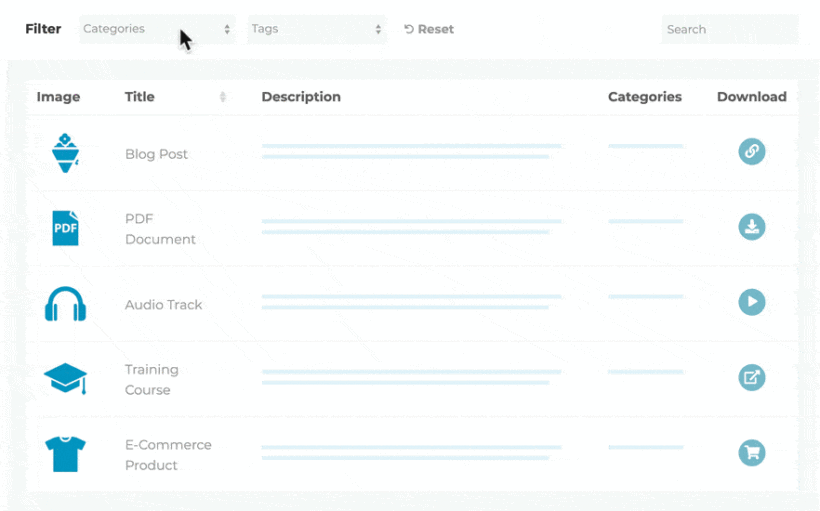 WordPress table plugin