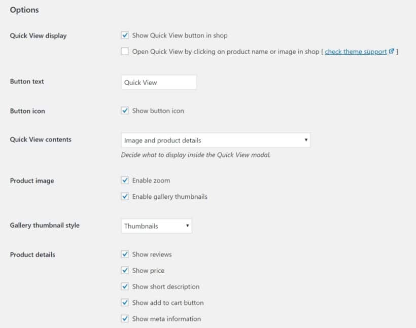 Configure WooCommerce Quick View Pro