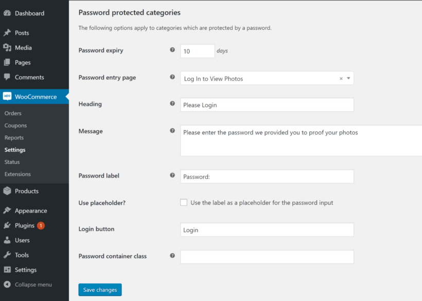 Configure login page