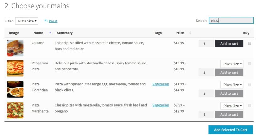 WooCommerce restaurant ordering system