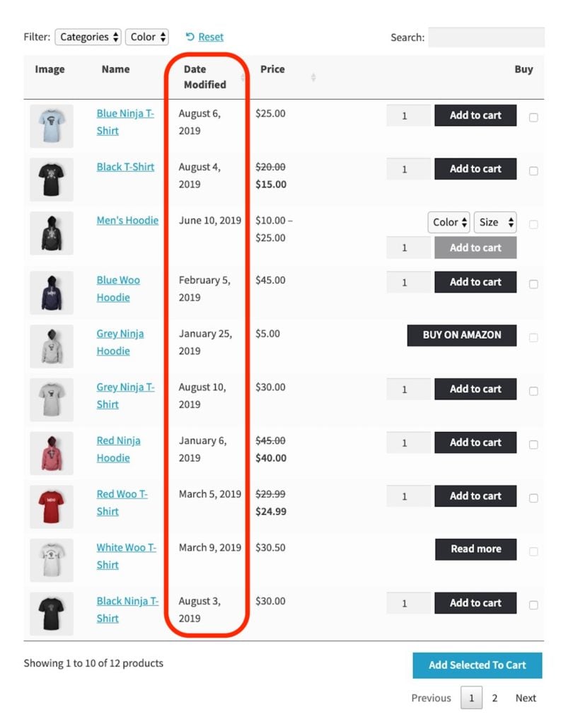 WordPress posts display modified date