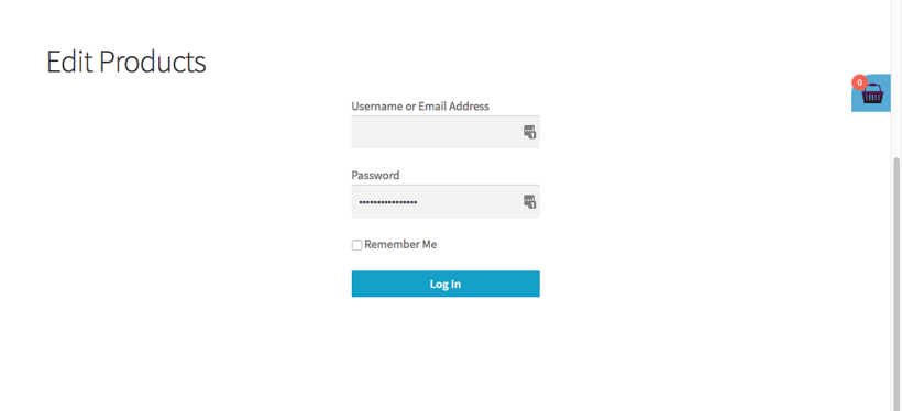 Login to edit WooCommerce products
