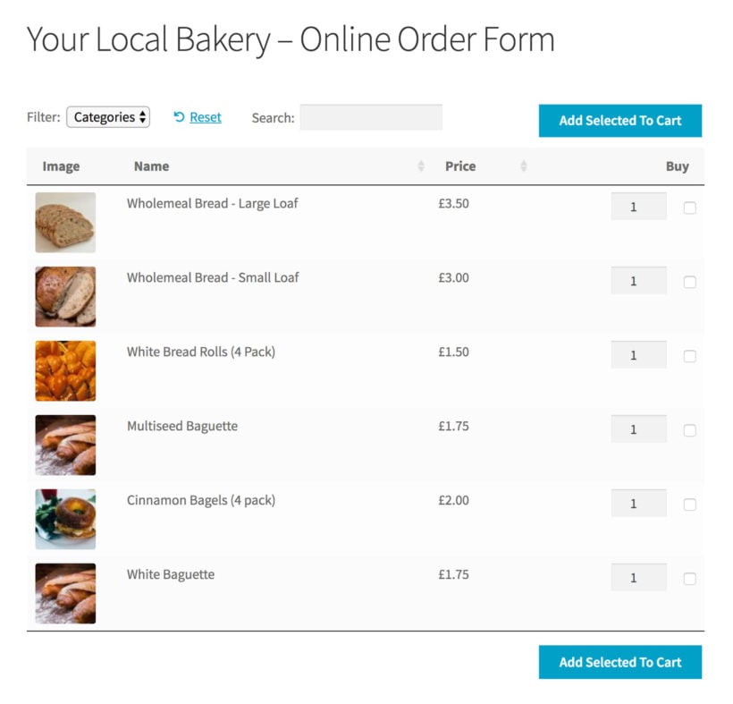 WooCommerce bakery order form plugin